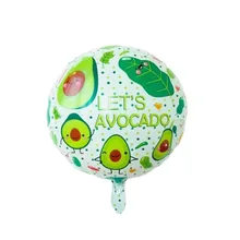 50 шт. 18 дюймов круглый авокадо воздушный шар в форме фрукта Алюминиевая фольга Воздушные шары на день рождения вечерние украшения Детские игрушки