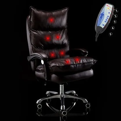 Esports офисное кресло для геймеров Boss Silla, эргономичное массажное кресло из искусственной кожи с колесом - Цвет: Brown 7 massage