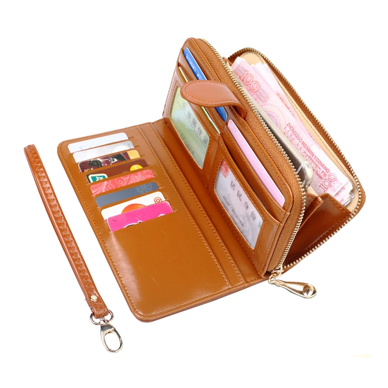 

Women Wallet 2018 Brand PU Leather Long Female Wallet High Capacity Ladies Purse Design Money Bag For Dollar Price Wallet Women
