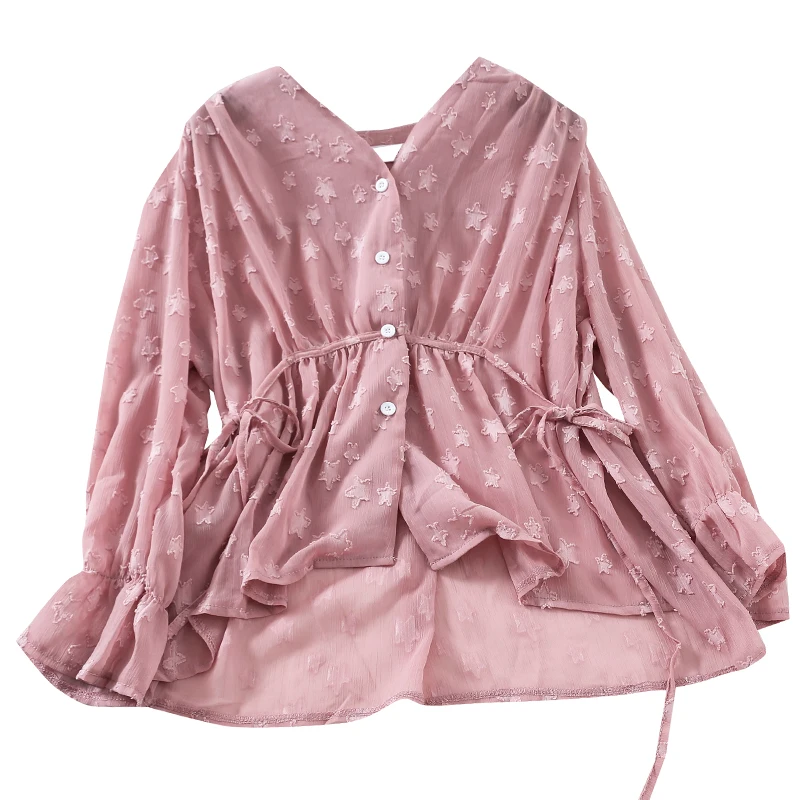 Коробова Для женщин блузка свежий сладкий Mujer Blusas 2019 новые летние перспектива