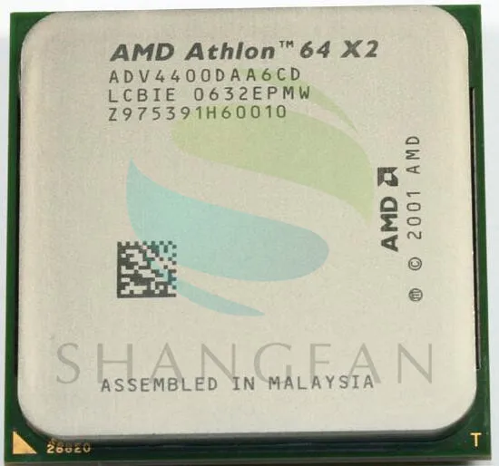 

AMD Athlon X2 4400+ 2.2GHz Dual-Core CPU Processor X2 4400+ ADA4400DAA6CD ADV4400DAA6CD 95W Socket 939PIN