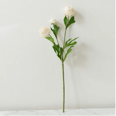 YO CHO 3 Heads/branch Tea Rose Artificial Flower Silk Peonies White Red Wedding Centerpieces Bouquet Home Party Decor DIY Flower - Цвет: Champagne