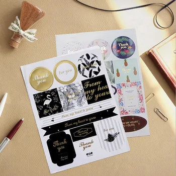 

Vintage Bronzing decoration gift paper sticker diy planner decorative sticker scrapbooking diary kawaii stationery