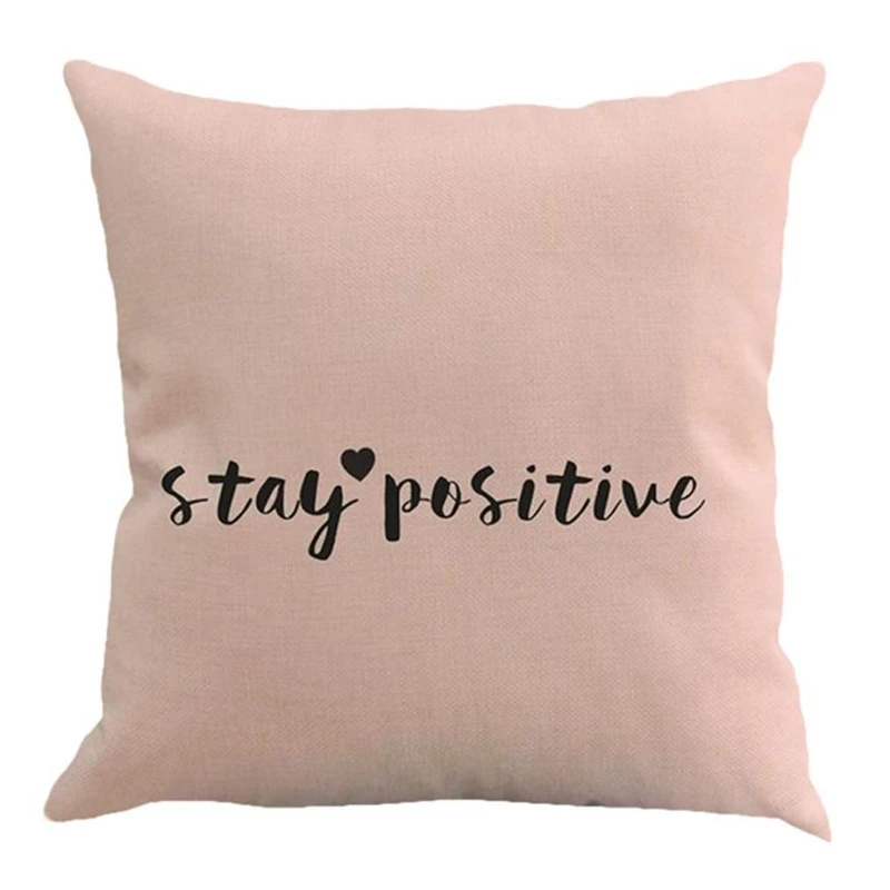 Letter Printing Dyeing Sofa Bed Home Decor Pillow Case Cushion Cover 04