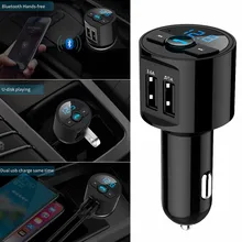 Bluetooth автомобильный комплект MP3 беспроводной fm-передатчик двойной USB зарядное устройство Handsfree дропшиппинг