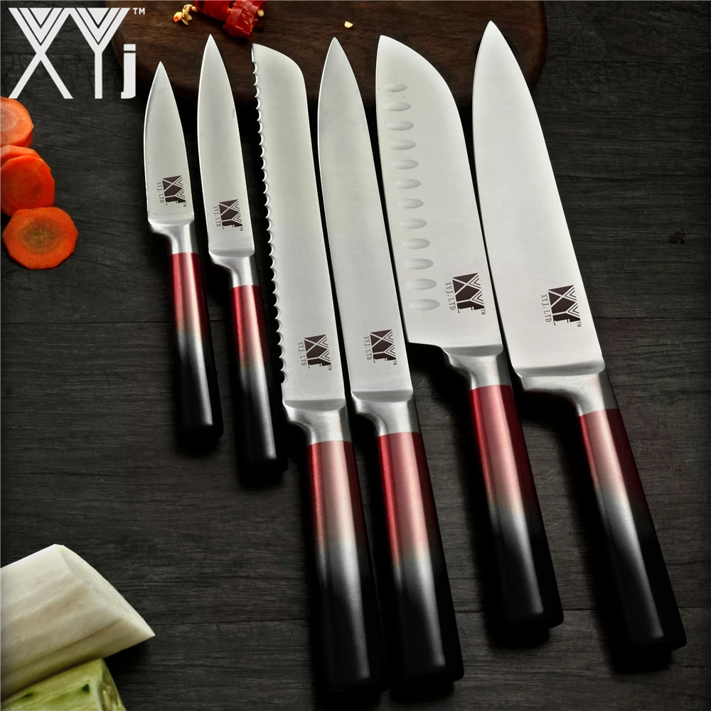 XYj, Новое поступление, набор кухонных ножей из нержавеющей стали, японский нож для шеф-повара, кухонный нож, Santoku, универсальный комплект ножей, 3Cr13, острое лезвие