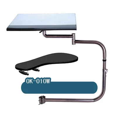  OK010 Full Motion Chair Shaft Clamp Keyboard Support + Chair Arm Clamp Elbow Wrist Support Mouse Pa