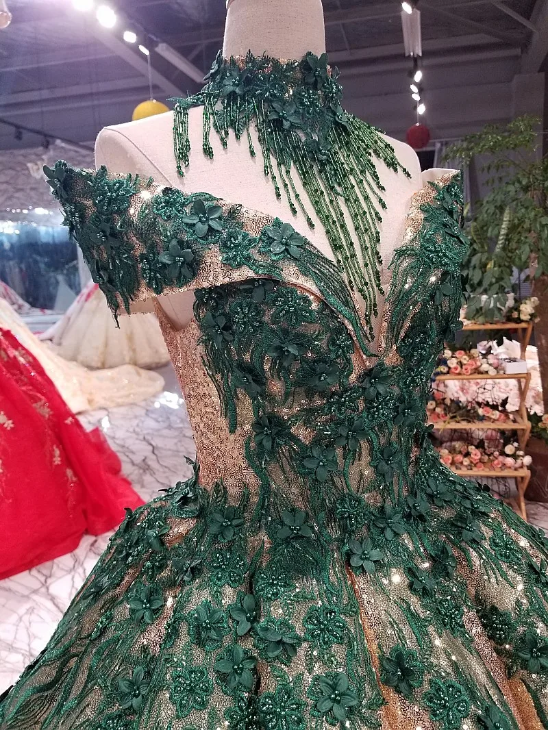 Modabelle зеленые цветы золотистое вечернее платье Robes De Soiree Longue Аппликации вечернее платье с блестками с плеча Чиан