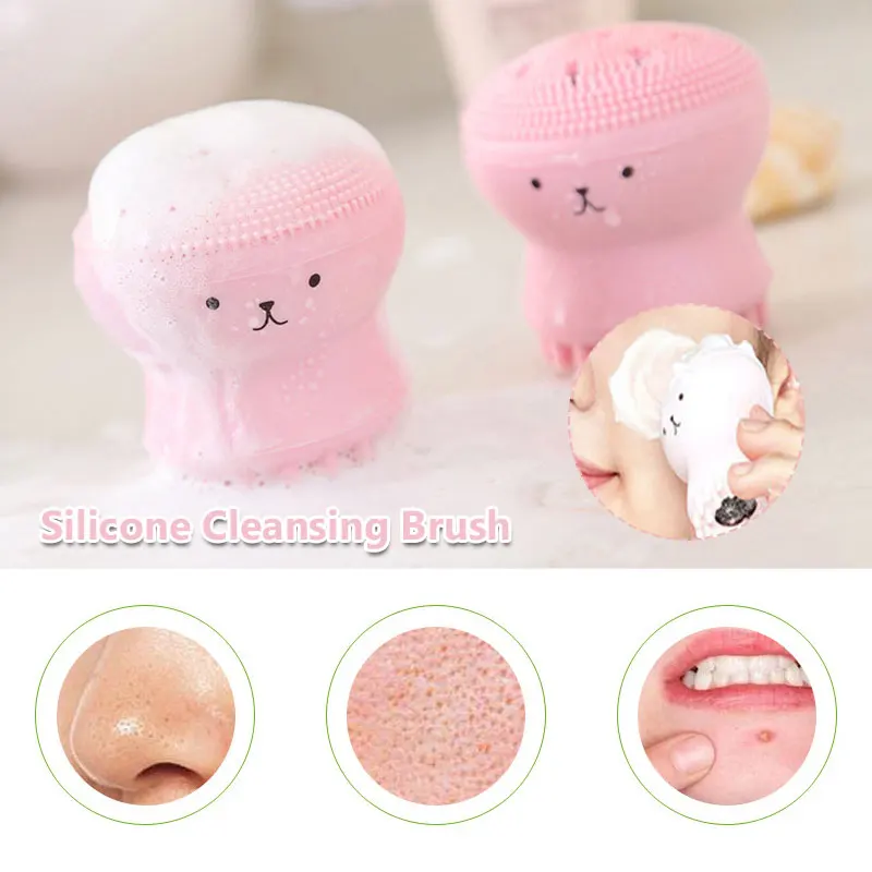 

Face Cleaning Brush Facial Cleaning Tool Shampoo Brush Massage Face Cleaner Fashion Major Sponge 4 Colors