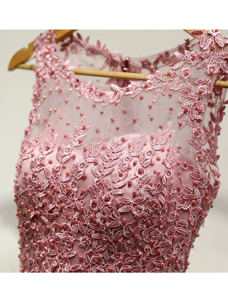rosa vestidos formais de casamento flores ilusão