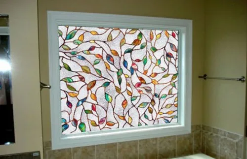 45x100cm 17.7x39.3 in Colorful Leaf Static Cling
