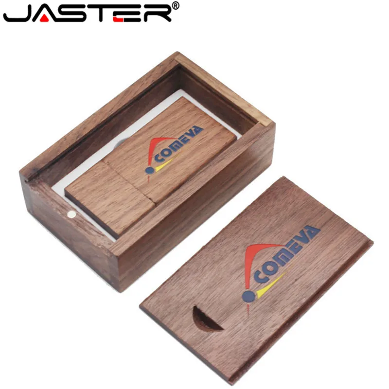 JASTER флеш-диск usb 2,0 деревянная usb коробка ручка-накопитель 5 цветов большой квадратный блок 4 ГБ/8 ГБ/16 ГБ/32 ГБ/64 Гб Пользовательский логотип цветная печать