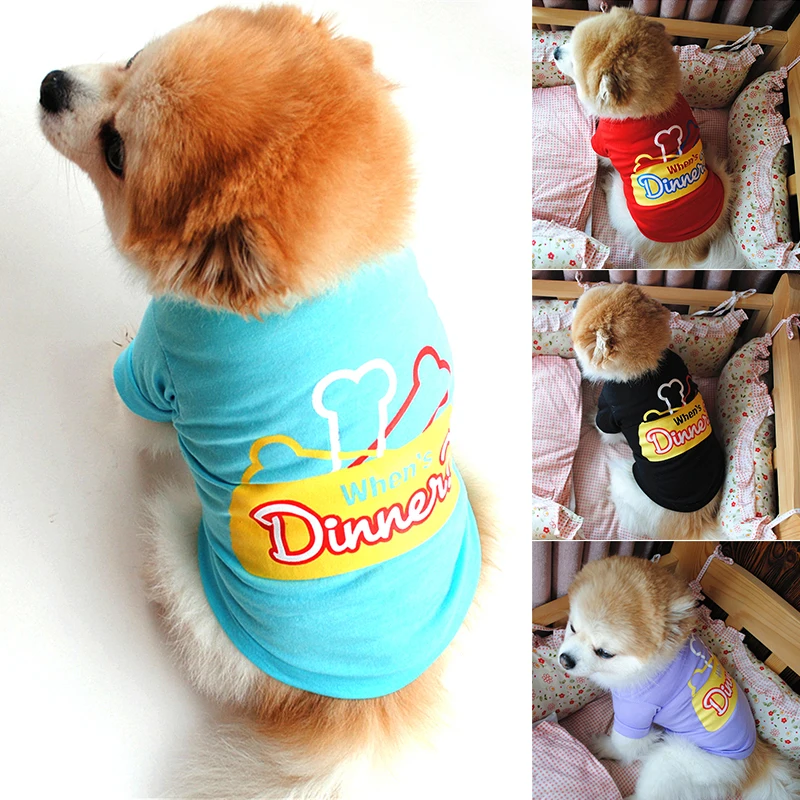 Pet Puppy Summer Vest Small Dog Cat Dogs Clothing Cotton T Shirt