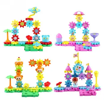 

Gear Building Blocks Scene Contruct Block Toy Colorful Plastic Building Kits Educational Toys For Kids Children Gifts