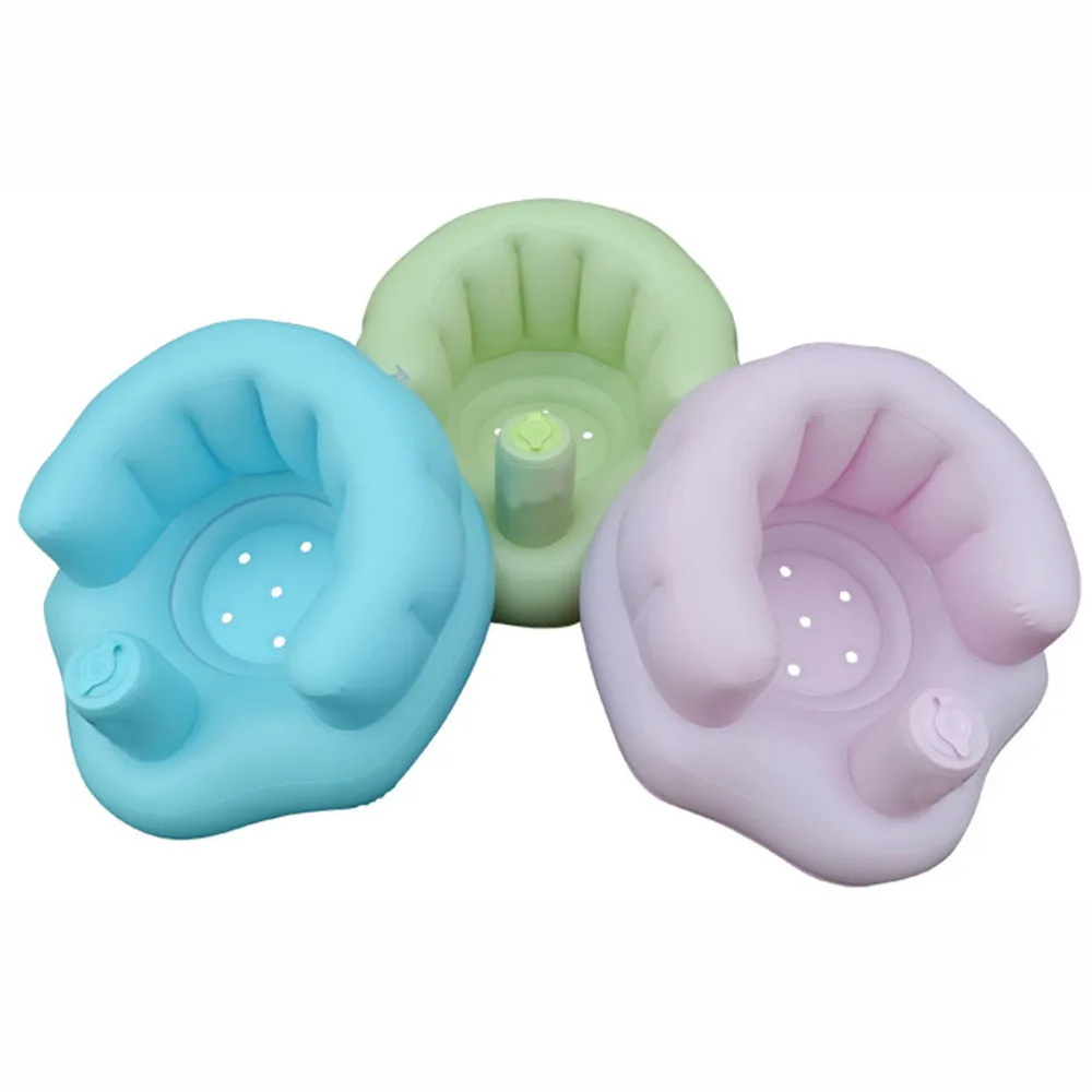 

Baby Seats Sofa Inflatable Chair PVC Children Feeding Portable Folding Infant Game Dining Bath Chair Plastic Learn Seat Stool