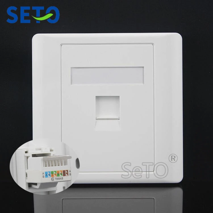 SeTo 86 Тип панели RJ45 Cat5e сеть Ethernet LAN выход настенная пластина гнездо Keystone лицевая |