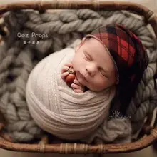 Реквизит для фотосъемки новорожденных шапка детская Рождественская шапочка