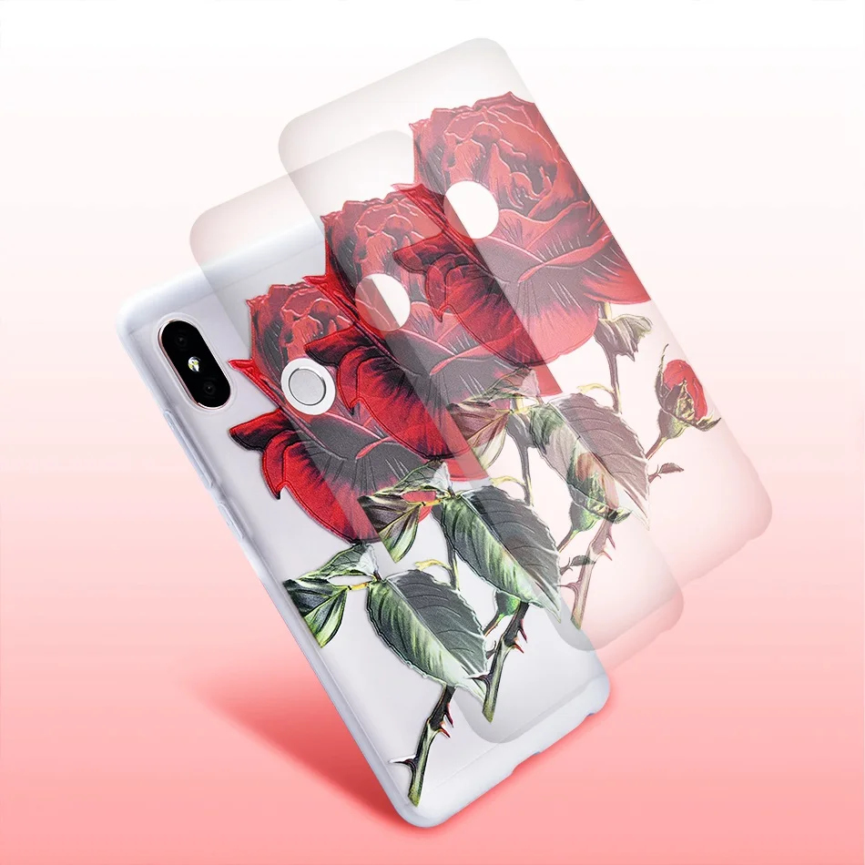 3D Relief Flower Case For Xiaomi Pocophone F1 Case For Xiaomi Redmi Note 5 5 Pro 5 Plus 5A 4A 5 4X Note 4 4X Silicone Case Coque (7)