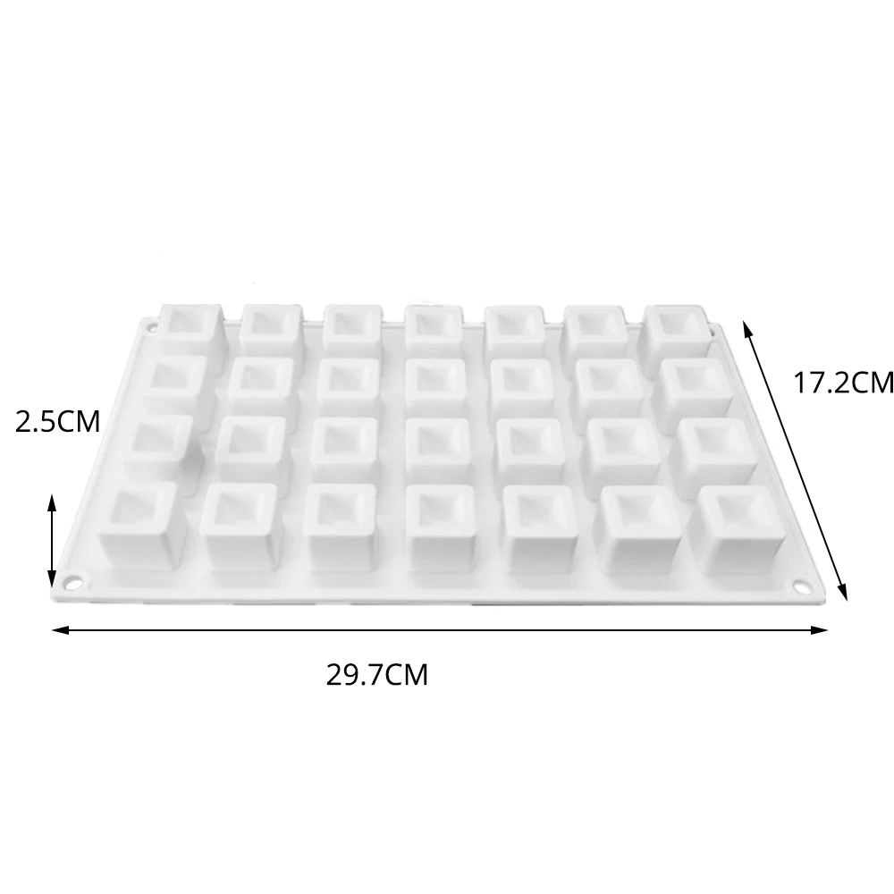 Silicone Square Shaped Mold Chocolate Mousse Ice Cream Pudding Dessert Baking Molds Cake Decoration Tools Kitchen Accessories