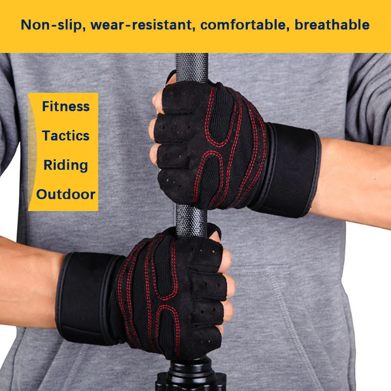 Sports Gloves Sports Weight Lifting Non-slip Gloves Body Building Training Fitness Fiting Cycling Sports Gloves Sports Weight Lifting Non-slip Gloves Body Building Training Fitness Fiting Cycling