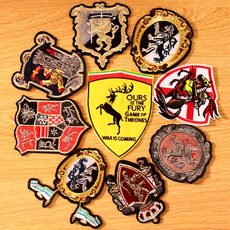 

DIY Badges Iron on Patches On Clothes Embroidered Patches For Clothing Tactical Patch Military Game Of Thrones Patch Appliques