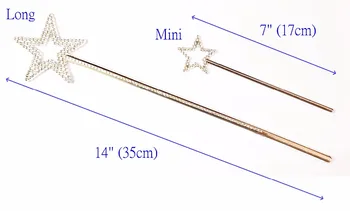 

12pc 14 INCH Wand Star princess birthday party favors Girl TOY gift loot Pinata bag Filler Pretend Miss Beauty pretent role