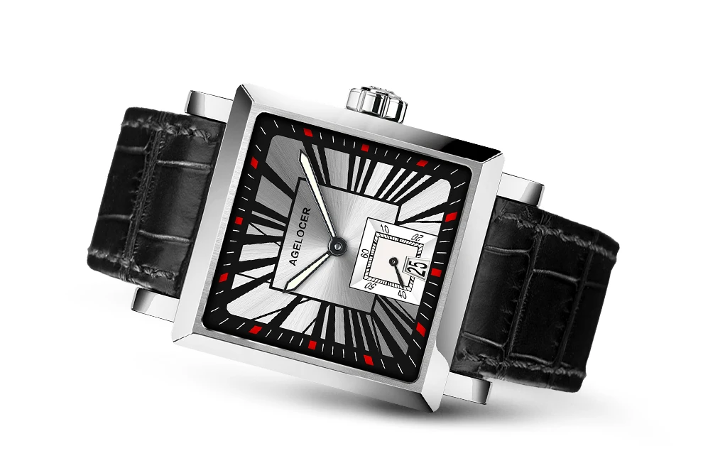 AGELOCER швейцарские роскошные Брендовые мужские часы, спортивные наручные часы, мужские светящиеся бизнес Ретро часы, Reloj Hombre Marca 3302A1