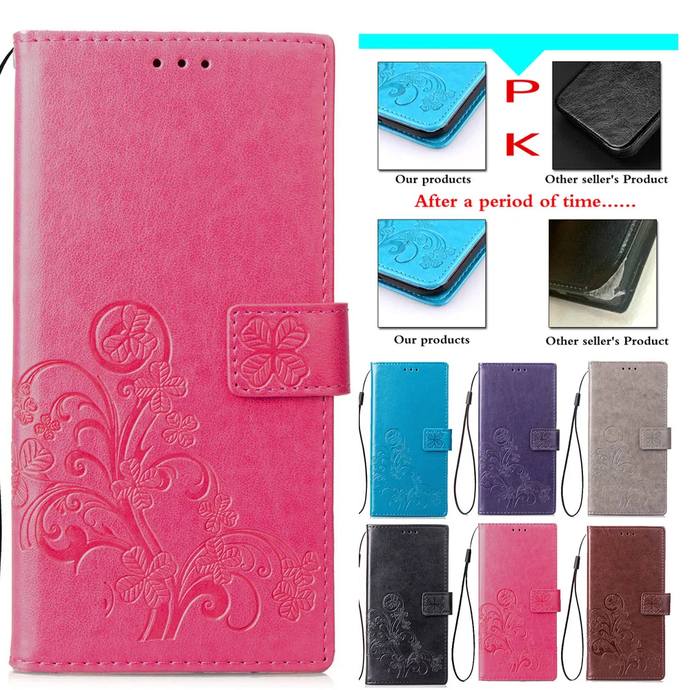 

FQYANG Four Leaves PU Leather Case For Xiaomi 8 8SE F1 MAX3 Magnetic Wallet Flip PU Leather Stand Case For Redmi S2 6A A2 Case