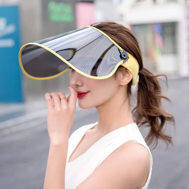 Summer Holiday Neon Sun Visors Sunvisor Party Hat Clear Plastic Cap