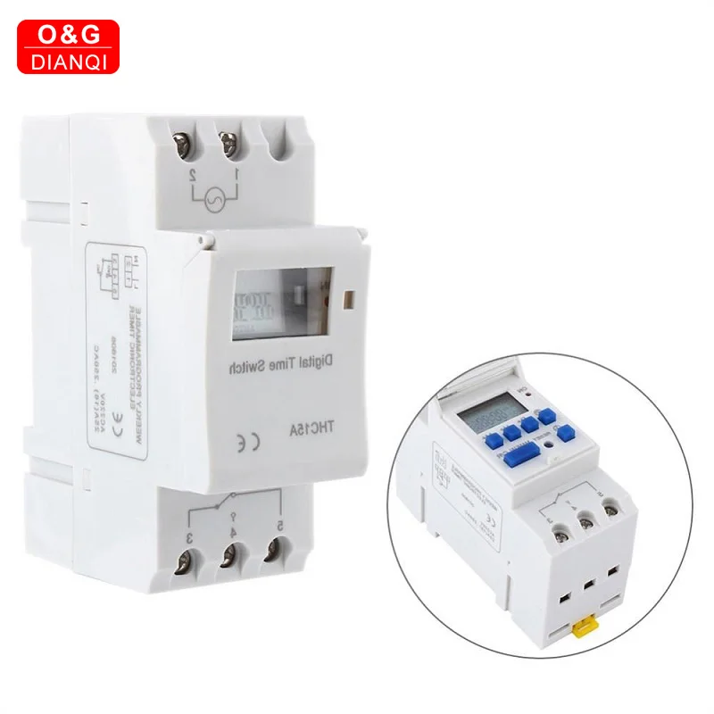 

Electronic 7 Days Programmable Digital Time Relay Control 220V 6A 10A 16A 20A 25A Free Din Rail Mounting Time Switch