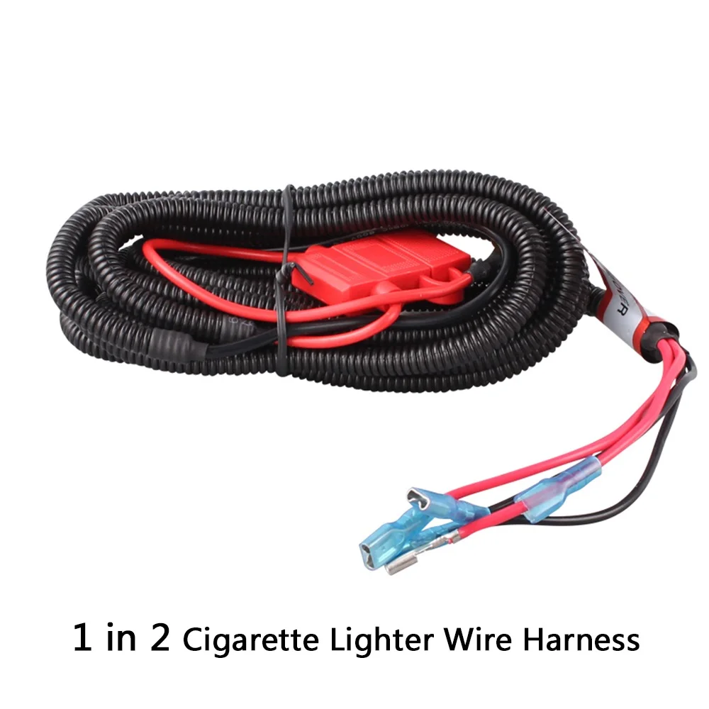 Простая установка жгута проводов Подходит для автомобильного USB зарядного устройства и автомобильного прикуривателя разъем питания 1 в 2 жгута проводов