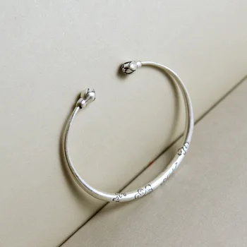

990 Sterling Silvery Pure Handwork Lotus Bracelet High-grade Female New Pattern