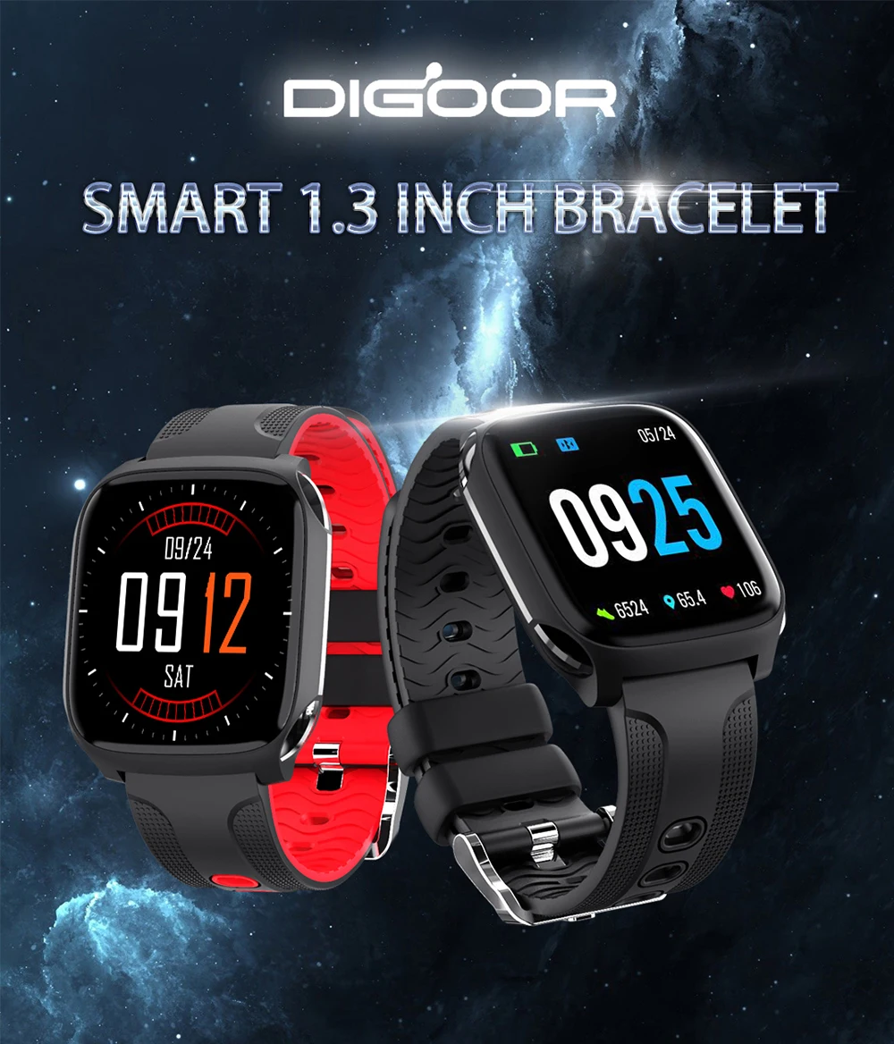 DIGOOR TF9 Smart watch men women IP67 waterproof Support multiple sport models Heart Rate Blood pressure Monitoring Fitness bracelet (1)
