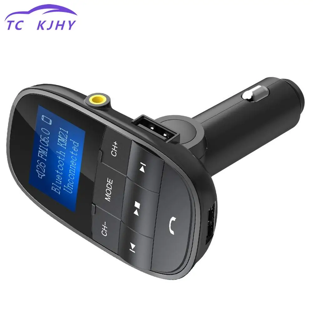 Fm Modulator Handsfree Car Mp3 Player Fm Transmitter Bluetooth Support Usb Flash Drive Sd Card Usb Charger Aux Out/in Display