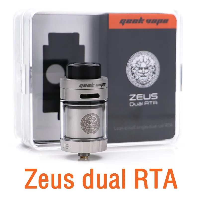 

in stock! Zeus dual RTA Geekvape Zeus Dual coil 5.5 ml RTA zeus atomizer leak proof top airflow system E Cigarette