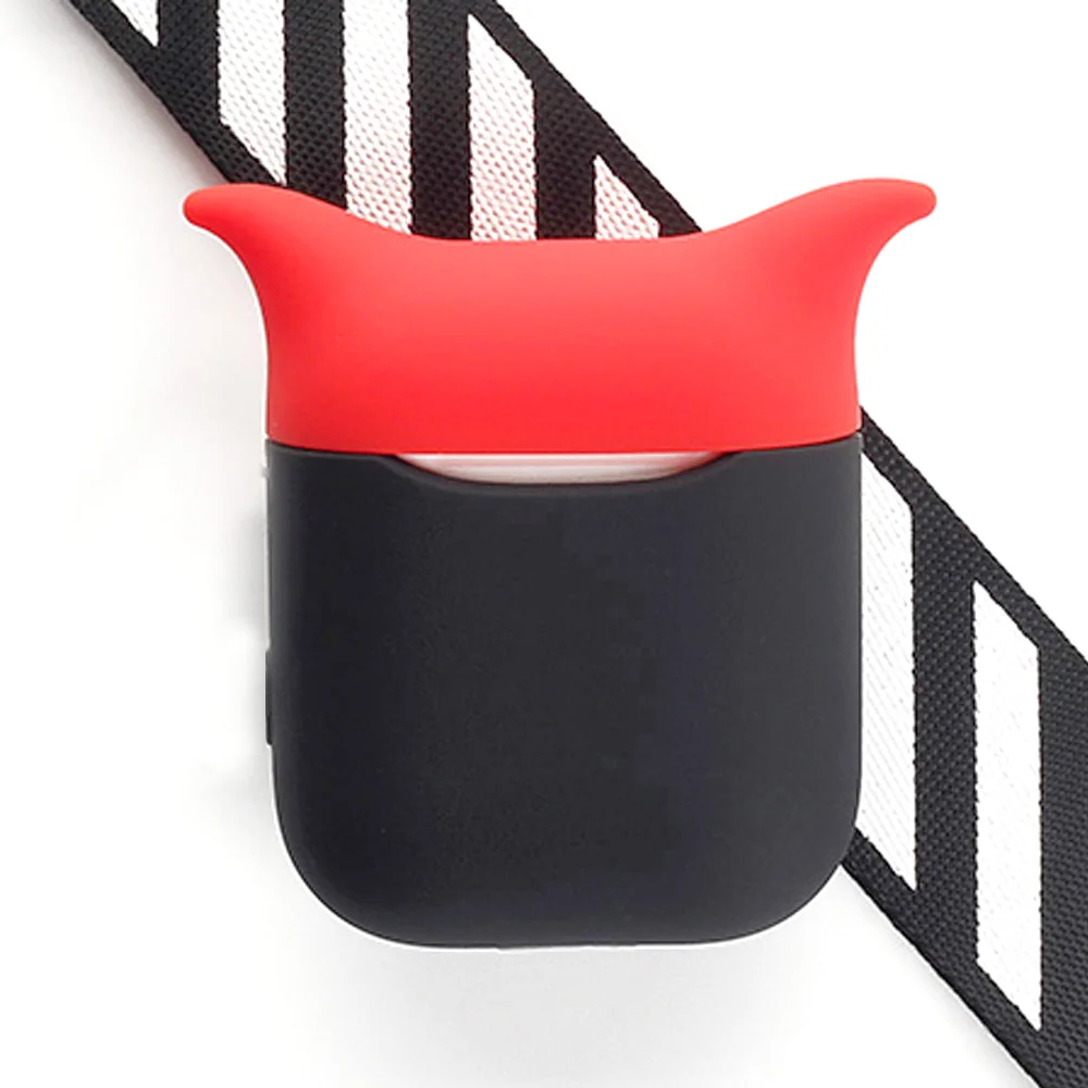 

airpod case- Airpods Silicone Case Cover with Keychain/Strap for Apple Airpod by KIWI design