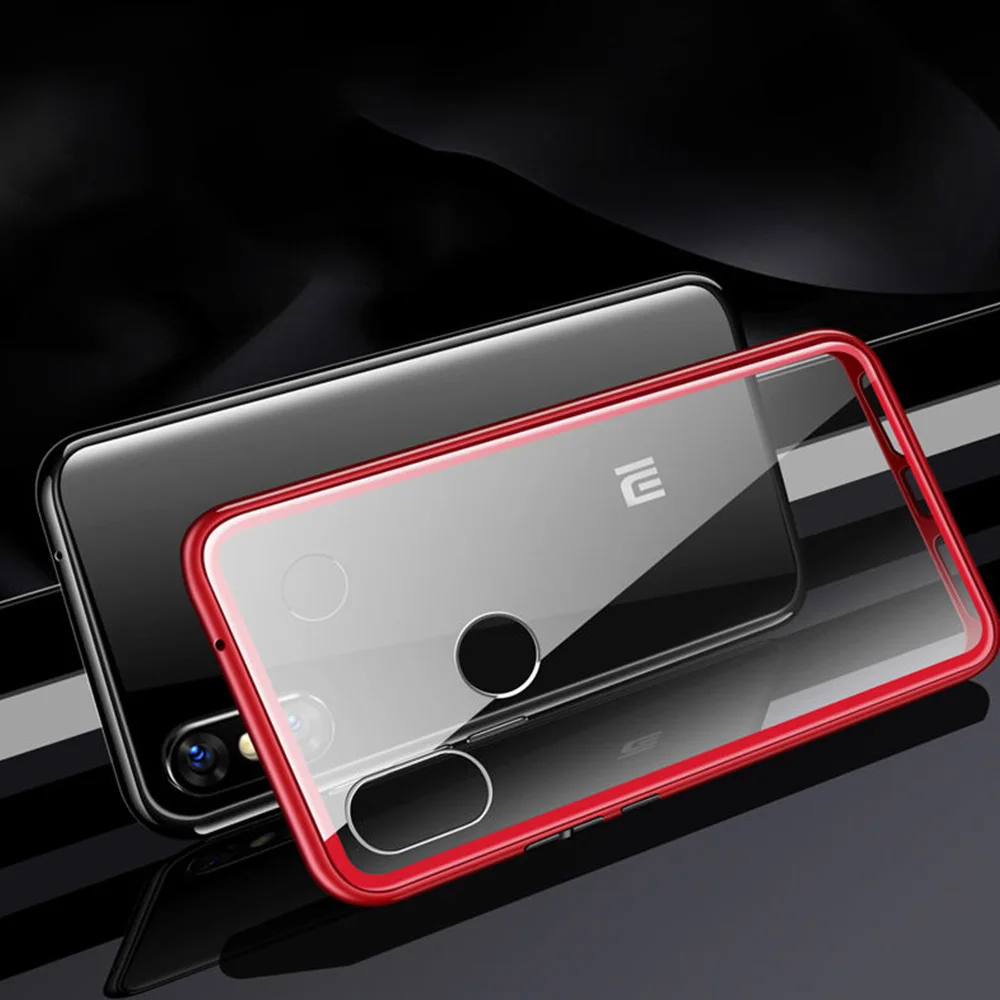 Magnetic Adsorption Phone Cover For Xiaomi Pocophone F1 8 Lite 8 9 SE Case For Redmi 7 7A Note 5 6 7 K20 Pro Glass Metal Cases