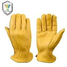 OZERO новые мужские рабочие перчатки сварочные рабочие перчатки из оленьей кожи защитные садовые мото износостойкие перчатки 8002