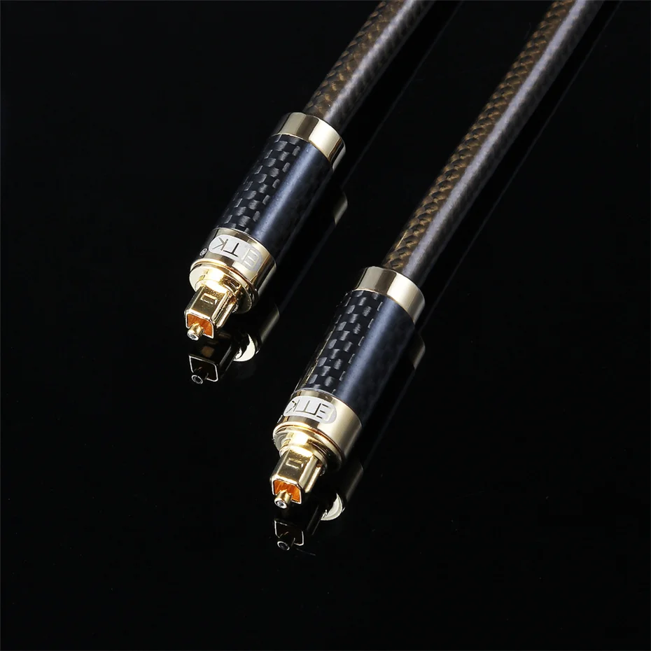 EMK Optical Audio Cable Carbon Fiber Shell Digital SPDIF Optical Toslink Audio Cable OD8.0 10m 15m 20m (18)