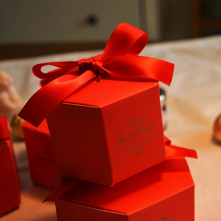 Новое поступление, элегантная Свадебная коробка для конфет с лентами, вечерние подарки, подарочные коробки