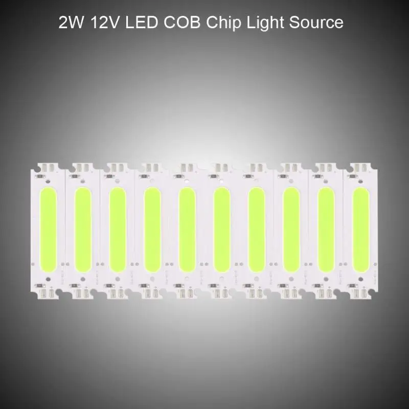 10 шт. 12 В 2 Вт COB Чип-светильник, подходит для COB лампы, светодиодный чип-модуль, лампочка для DIY, светильник s светодиодный светильник, светильники - Цвет: Green
