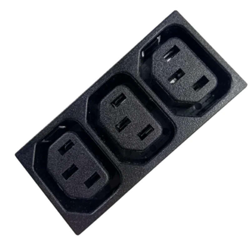 

Chassis Female 3PIN Three In One AC IEC320 C13 C14 Inline Socket Plug Adapter Industrial Power Supply Output Outlet 10A/250V