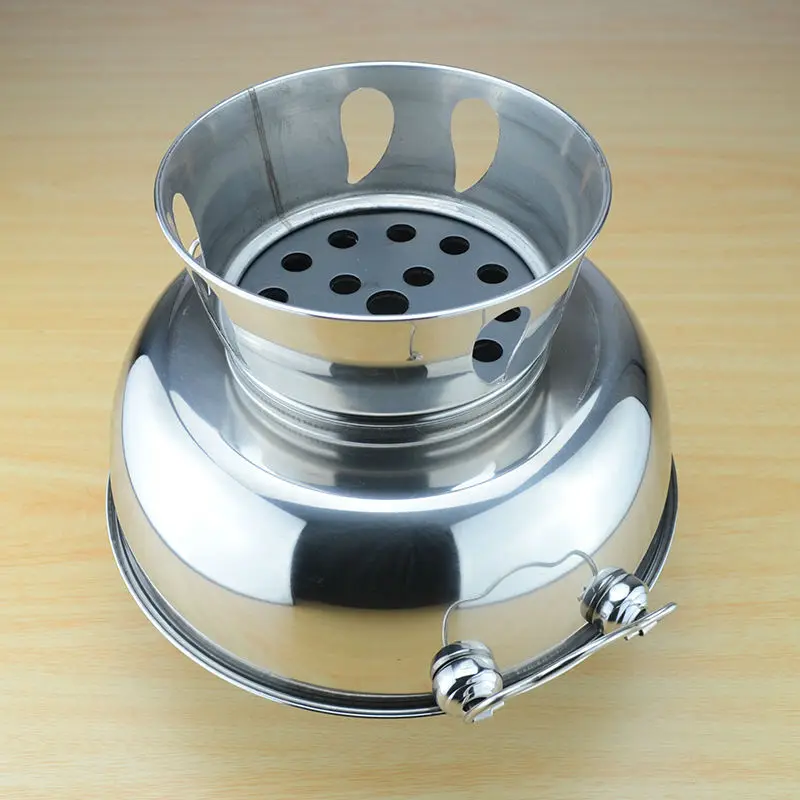 1.8 Liters High Quality  Stainless Steel Hot Pot, Chinese Fondue Lamb Chinese Charcoal Hotpot Outdoor Cooker Picnic Cooker