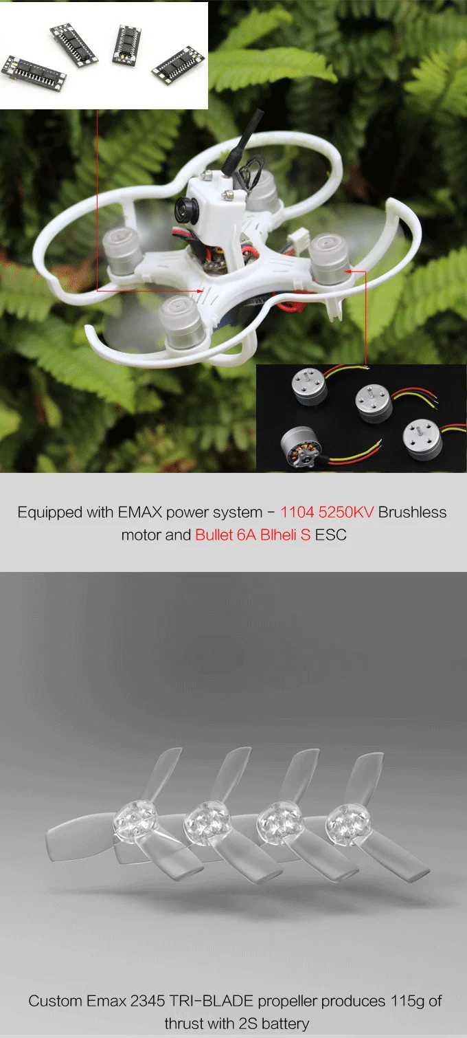 6 цветов батарея для Emax babyhawk 87 мм микро бесщеточный FPV гоночный Дрон Квадрокоптер-PNP/BNF версия