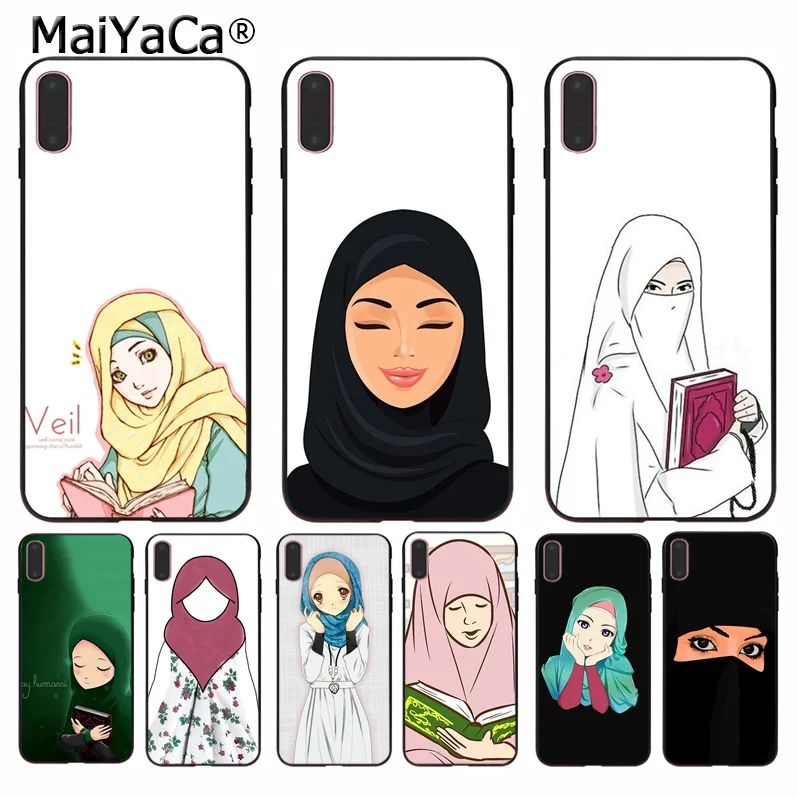 MaiYaCa Cartoon muslim girl islam Lovely Phone Accessories Case for Apple iPhone 8 7 6 6S Plus X XS MAX 5 5S SE XR Cellphones MaiYaCa Cartoon muslim girl islam Lovely Phone Accessories Case for Apple iPhone 8 7 6 6S Plus X XS MAX 5 5S SE XR Cellphones