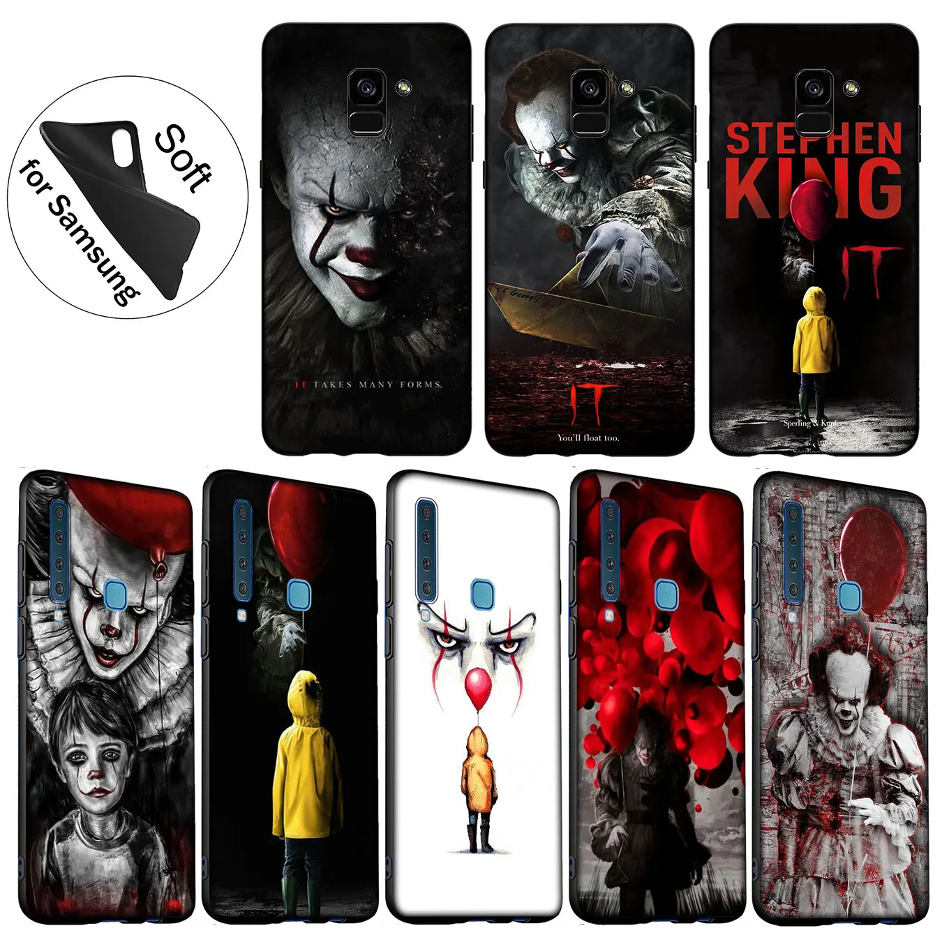 IYICAO Stephen King's King is It Soft Cover Case for Samsung Galaxy A6 A9 A8 A7 2018 A3 A5 2016 2017 Note 9 8 10 Plus Lite |