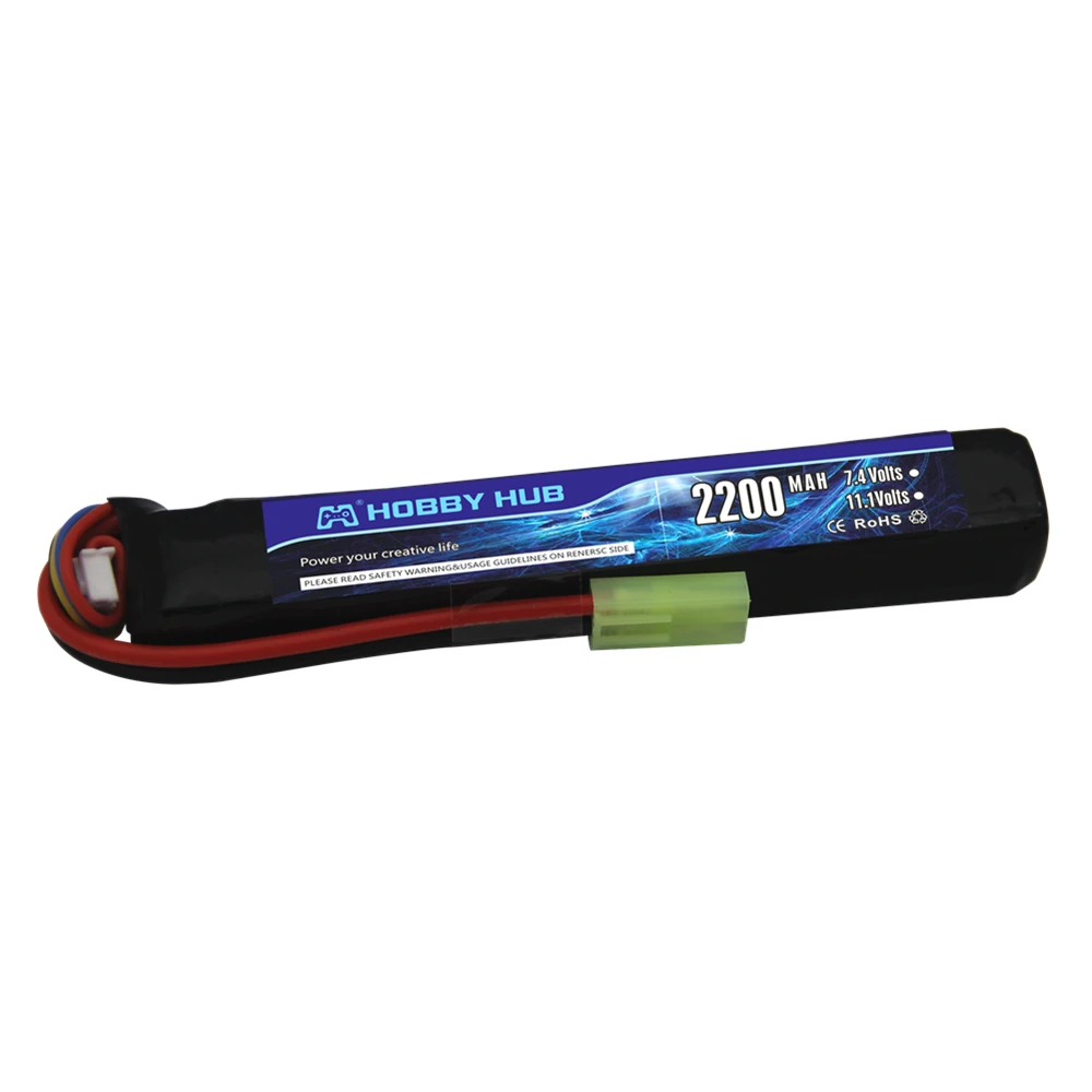 Водяной пистолет Hobby Hub Lipo аккумулятор 3S 11 1 В 2200 мАч 30C разъем Тамия AKKU Mini Airsoft BB