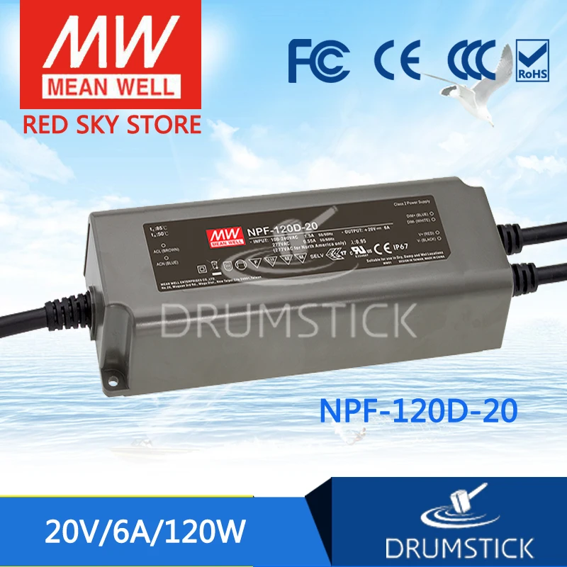 

MEAN WELL NPF-120D-20 20V 6A meanwell NPF-120D 20V 120W Single Output LED Switching Power Supply
