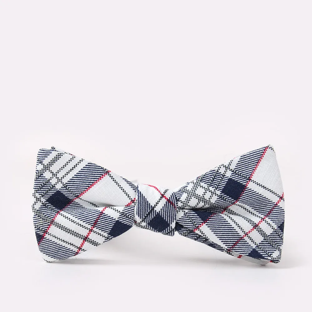 Mantieqingway свадебный подарок Bow Tie хлопок Bowties мужские двойной точкой и плед бантом Cravate noeud Papillon женское платье Галстуки