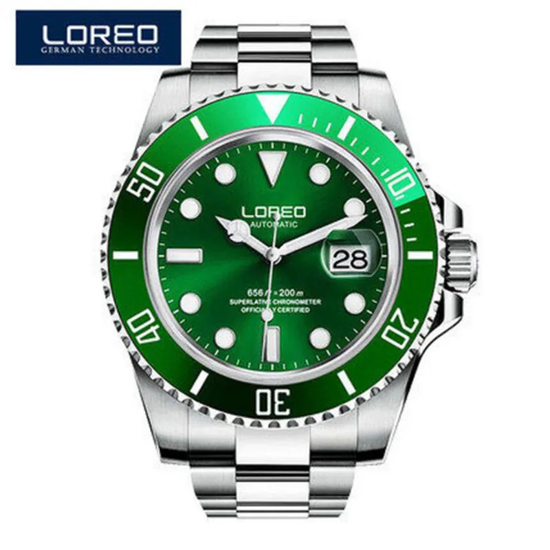 جديد LOREO المياه شبح سلسلة الكلاسيكية الأزرق الهاتفي الرجال الفاخرة ساعات أوتوماتيكية الفولاذ المقاوم للصدأ 200 m للماء الميكانيكية ووتش جديد LOREO المياه شبح سلسلة الكلاسيكية الأزرق الهاتفي الرجال الفاخرة ساعات أوتوماتيكية الفولاذ المقاوم للصدأ 200 m للماء الميكانيكية ووتش